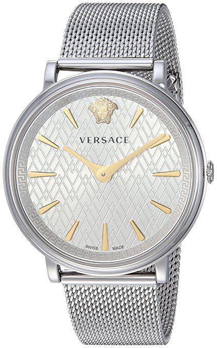 versace women's the manifesto edition quartz silver|Versace V.